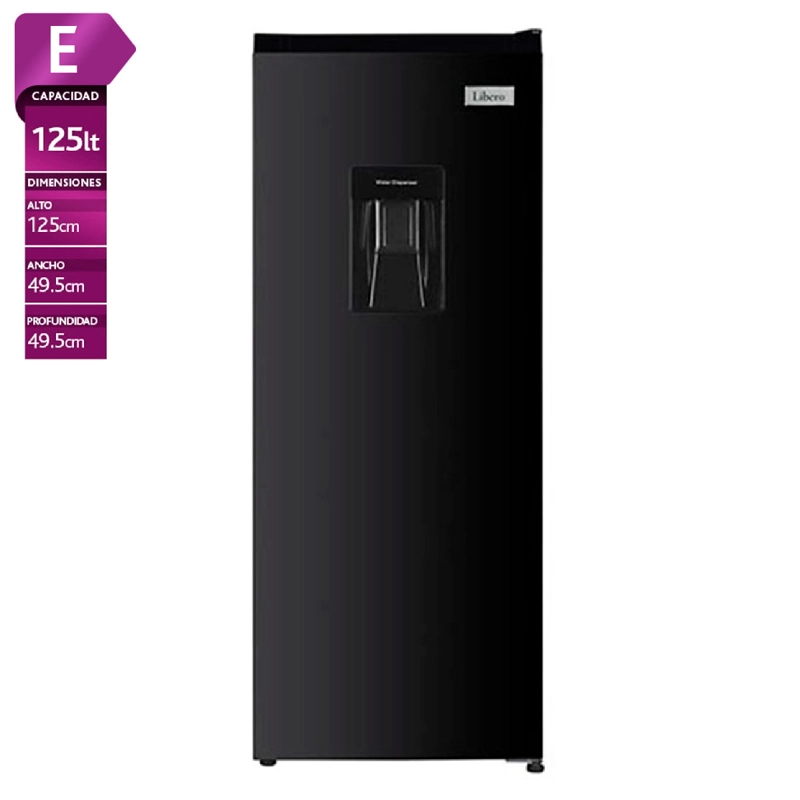 REFRIGERADOR MONOPUERTA LIBERO LRM-178DFNW 167L FRIO DIRECTO NEGRO