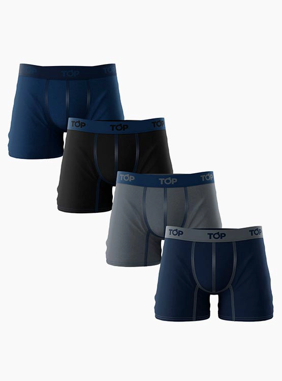 PACK X4 BÓXER ALGODÓN HOMBRE TOP - 1