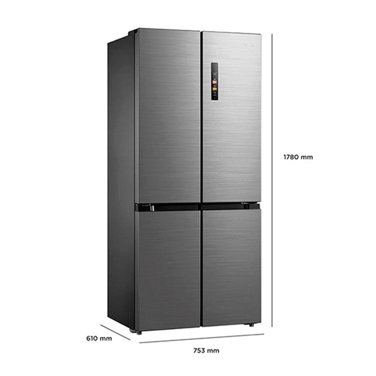 REFRIGERADOR SIDE BY SIDE MIDEA MDRM554MTE50 NO FROST 396L PLATA - 3