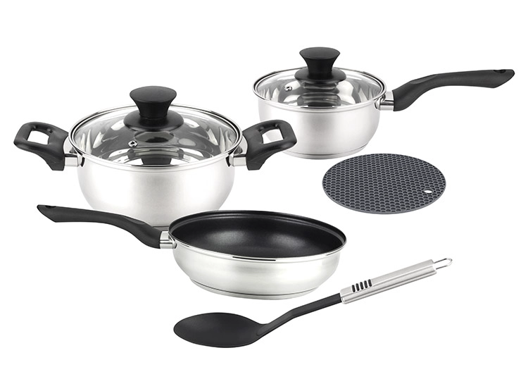 BATERÍA DE COCINA MARMICOC BALI ACERO 7 PIEZAS - 1