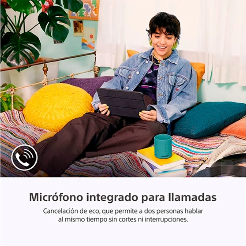 PARLANTE BLUETOOTH SONY PORTATIL XB100 SRS-XB100 AZUL - 7