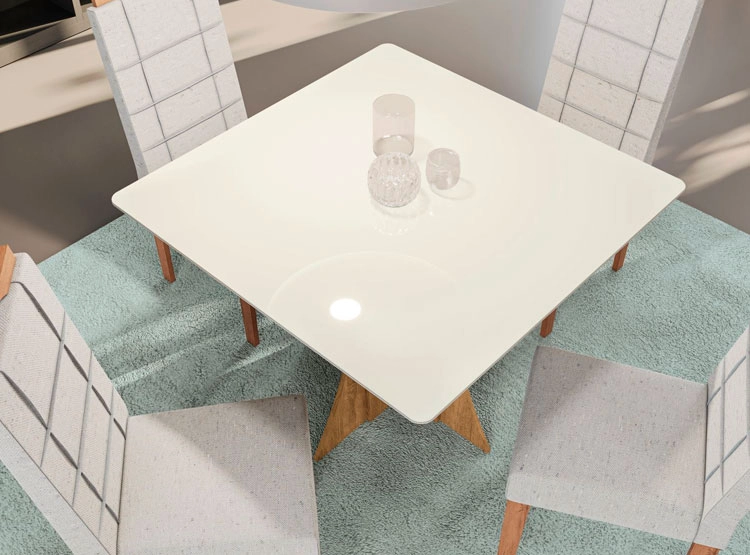 JUEGO DE COMEDOR YARDAS MONZA 4 SILLAS BLANCO - 2