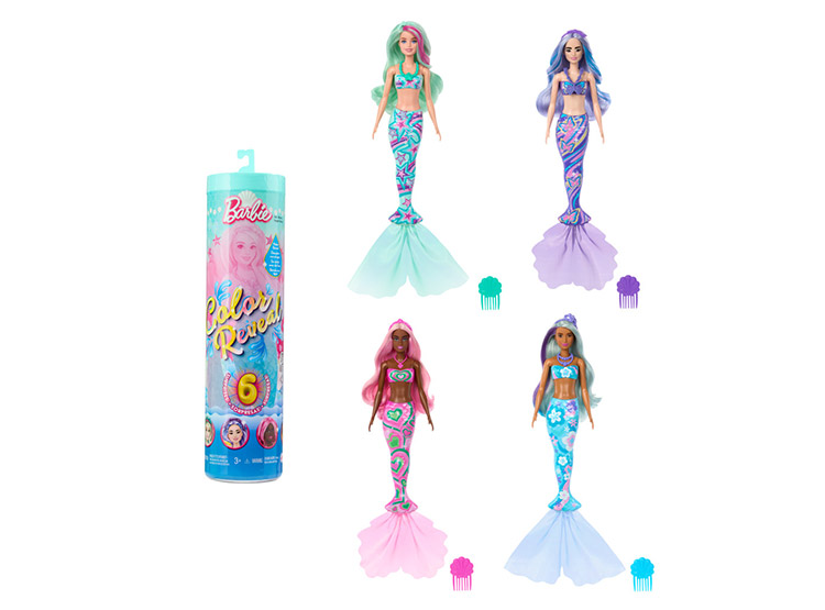 BARBIE COLOR REVEAL MUÑECA SIRENAS DEL FONDO DEL MAR SORPRESA - 2