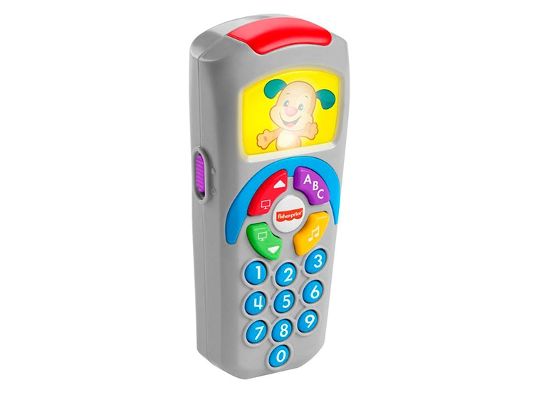 JUGUETE HABILIDAD BEBÉ FISHER PRICE CONTROL REMOTO DIDACTICO GRIS - 2