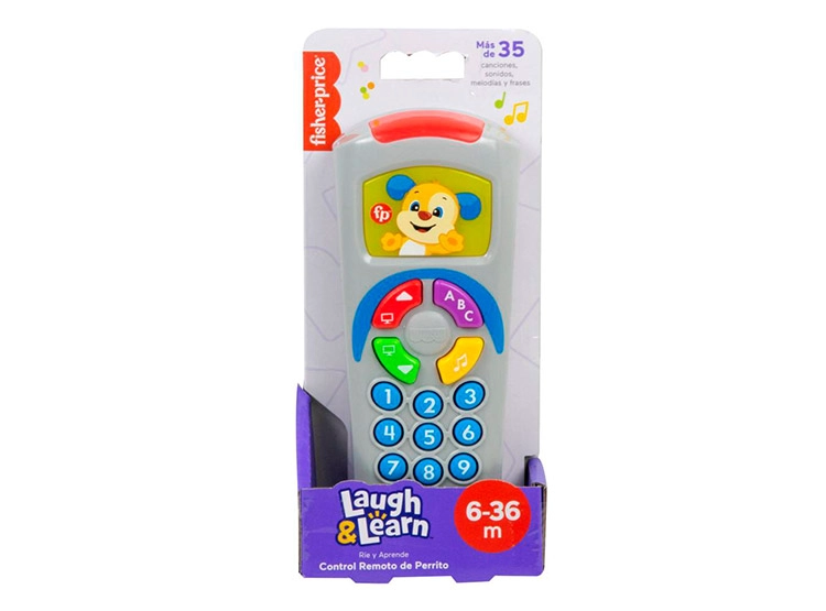 JUGUETE HABILIDAD BEBÉ FISHER PRICE CONTROL REMOTO DIDACTICO GRIS - 6