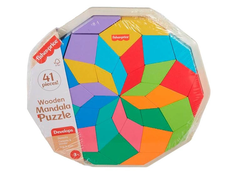 FISHER-PRICE ROMPECABEZAS GEOMÉTRICO MANDALA DE MADERA - 5
