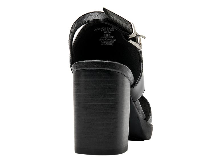 SANDALIAS CUERO MUJER 16 HRS NEGRO I046 - 4
