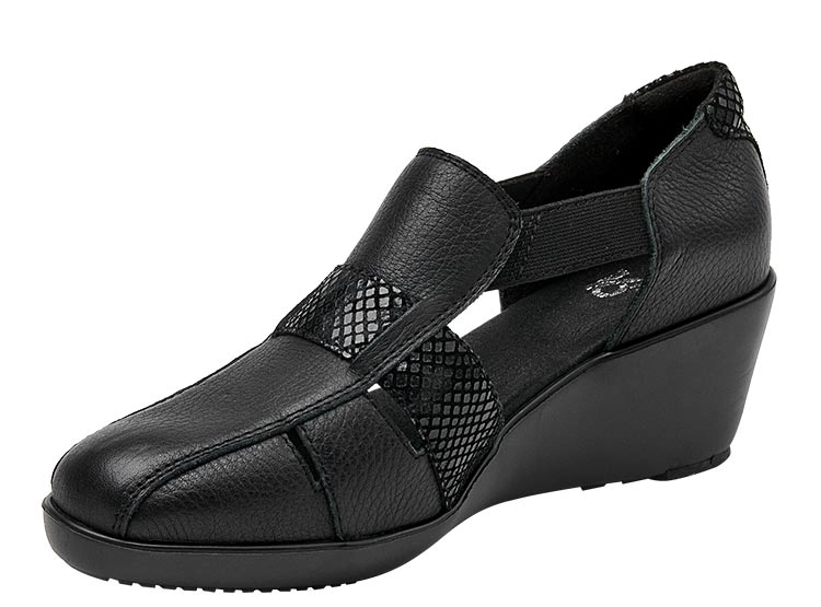 SANDALIAS CUERO MUJER 16 HRS NEGRO K046 - 2