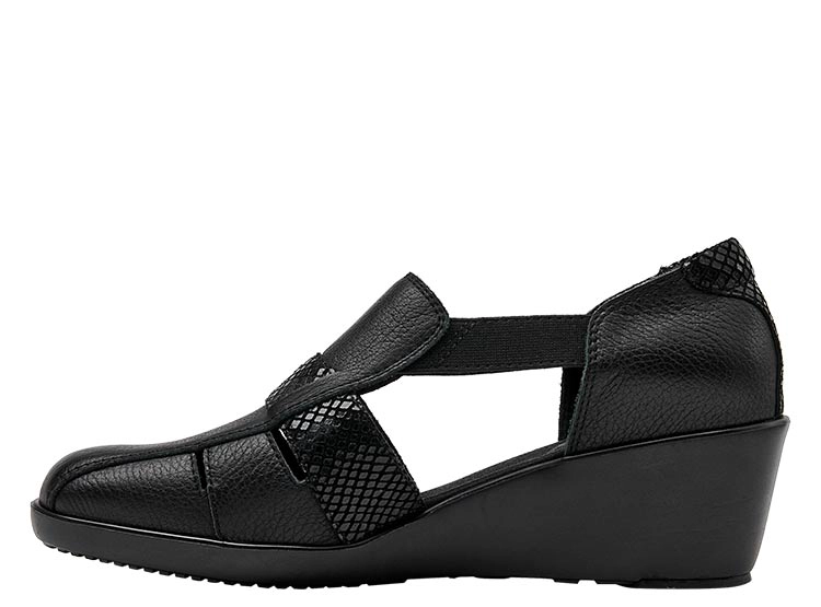 SANDALIAS CUERO MUJER 16 HRS NEGRO K046 - 3