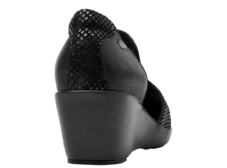 SANDALIAS CUERO MUJER 16 HRS NEGRO K046 - 4
