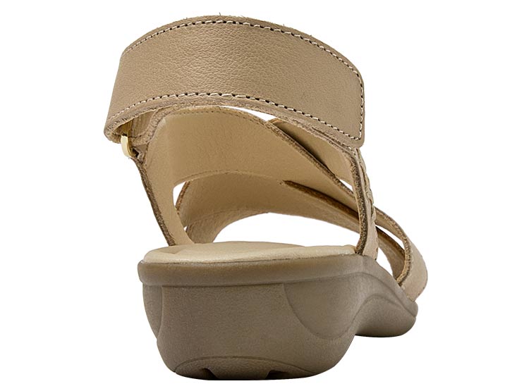 SANDALIAS CUERO MUJER CARRANO BEIGE RI046 - 5