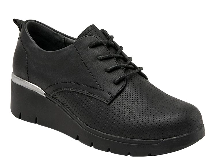 ZAPATILLAS MUJER CARRANO CASUAL NEGRO RK050 CUERO - 2