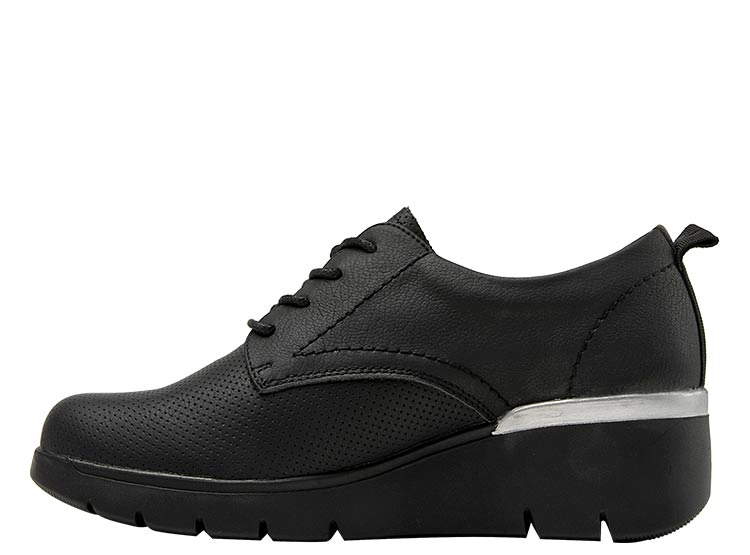 ZAPATILLAS MUJER CARRANO CASUAL NEGRO RK050 CUERO - 4