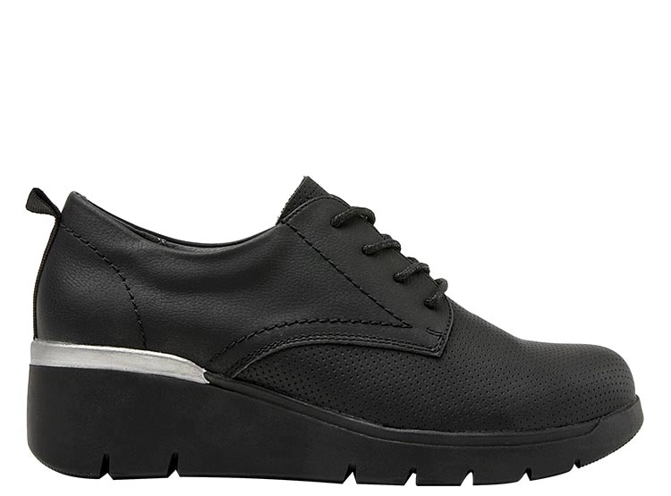 ZAPATILLAS MUJER CARRANO CASUAL NEGRO RK050 CUERO - 1