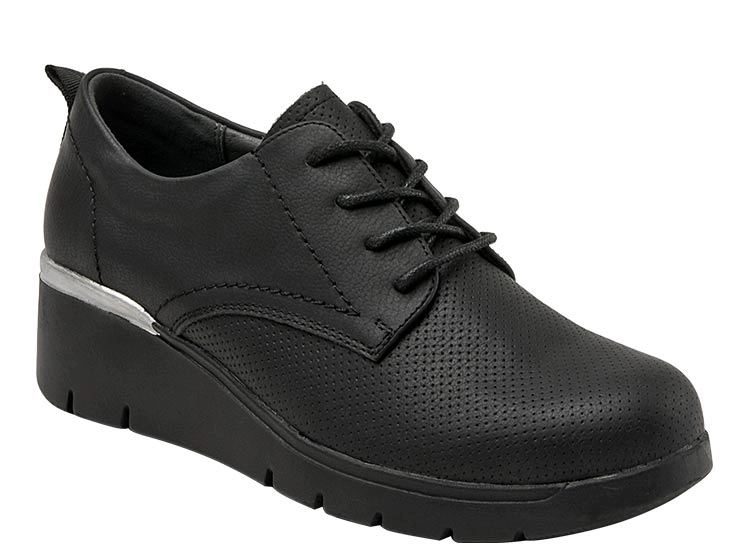 ZAPATILLAS MUJER CARRANO CASUAL NEGRO RK050 CUERO - 2