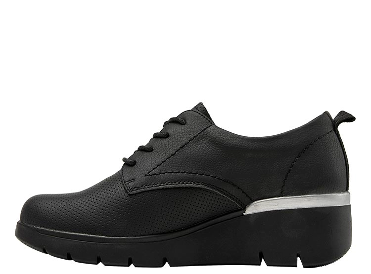 ZAPATILLAS MUJER CARRANO CASUAL NEGRO RK050 CUERO - 4