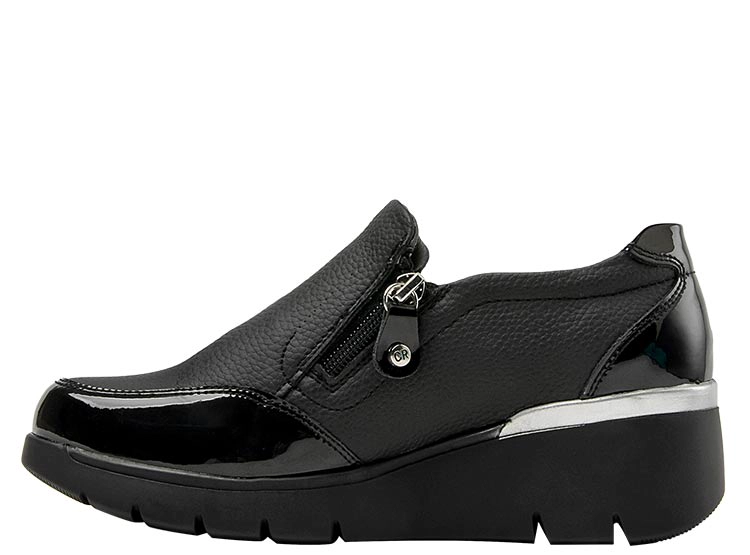 ZAPATILLAS MUJER CARRANO CASUAL NEGRO RK052 CUERO - 4