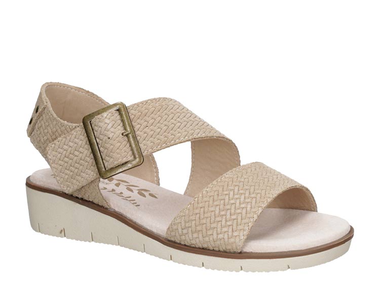 SANDALIAS CUERO MUJER PANAMA JACK BEIGE WK013 - 2