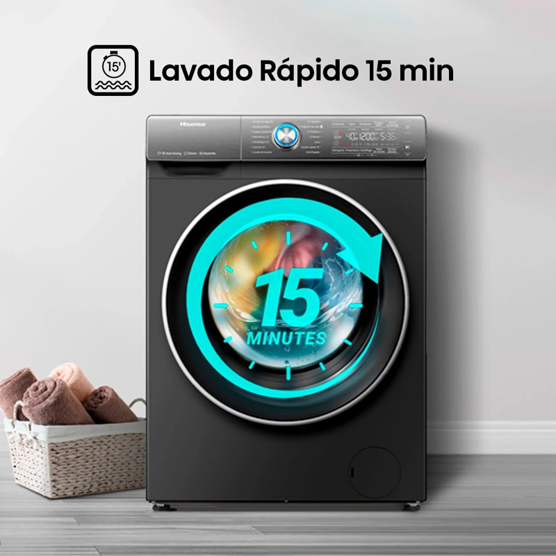 LAVADORA SECADORA HISENSE WD3Q1042BT 10KG/6KG GRIS - 6