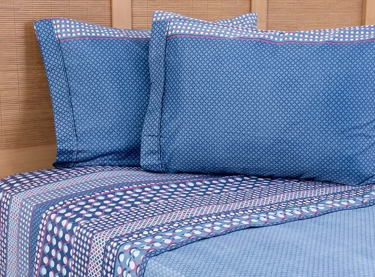 JUEGO DE SABANAS PLUMETTI OAK 2 PL AZUL ESTAMPADA - 2