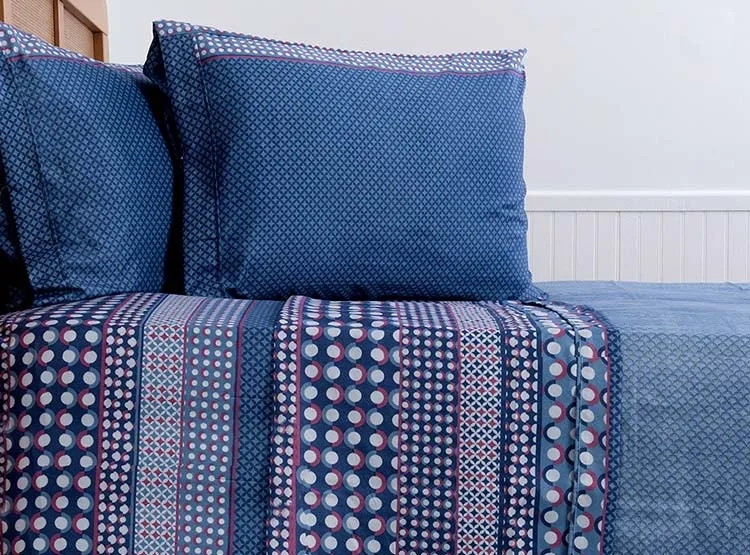 JUEGO DE SABANAS PLUMETTI OAK 2 PL AZUL ESTAMPADA - 3