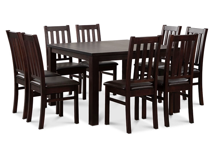 JUEGO DE COMEDOR CIC ÑUBLE 8 SILLAS CHOCOLATE NEGRO - 1