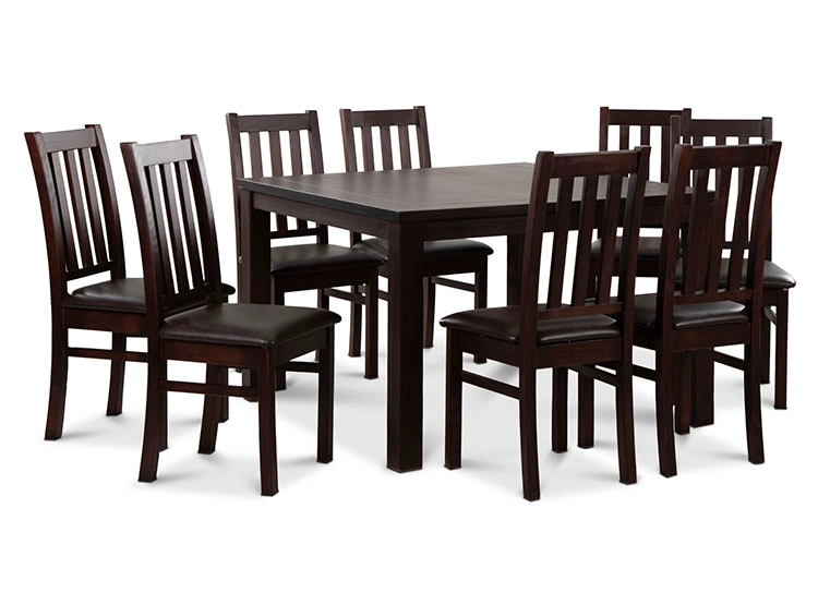JUEGO DE COMEDOR CIC ÑUBLE 8 SILLAS CHOCOLATE NEGRO - 2