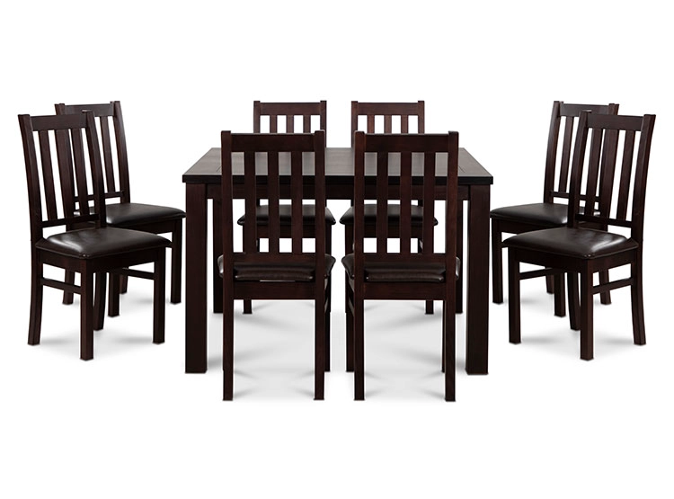 JUEGO DE COMEDOR CIC ÑUBLE 8 SILLAS CHOCOLATE NEGRO - 3