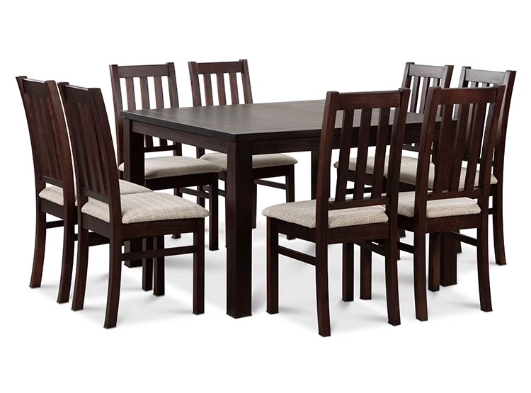 JUEGO DE COMEDOR CIC ÑUBLE 8 SILLAS CHOCOLATE BEIGE - 1