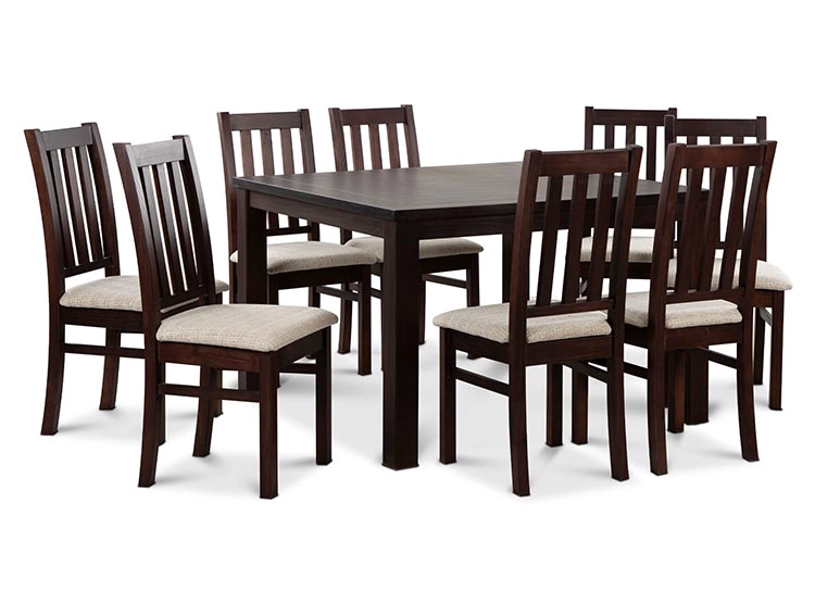 JUEGO DE COMEDOR CIC ÑUBLE 8 SILLAS CHOCOLATE BEIGE - 2