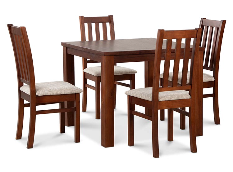 JUEGO DE COMEDOR CIC ÑUBLE 4 SILLAS CARAMELO BEIGE - 1
