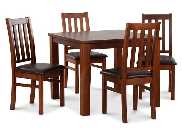 JUEGO DE COMEDOR CIC ÑUBLE 4 SILLAS CARAMELO NEGRO - 2