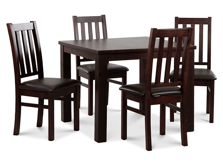 JUEGO DE COMEDOR CIC ÑUBLE 4 SILLAS CHOCOLATE NEGRO - 2
