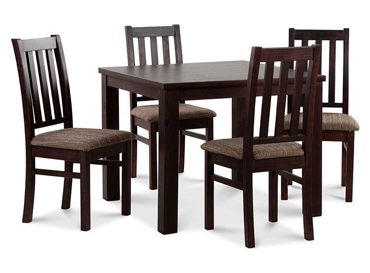 JUEGO DE COMEDOR CIC ÑUBLE 4 SILLAS CHOCOLATE CAFÉ - 2