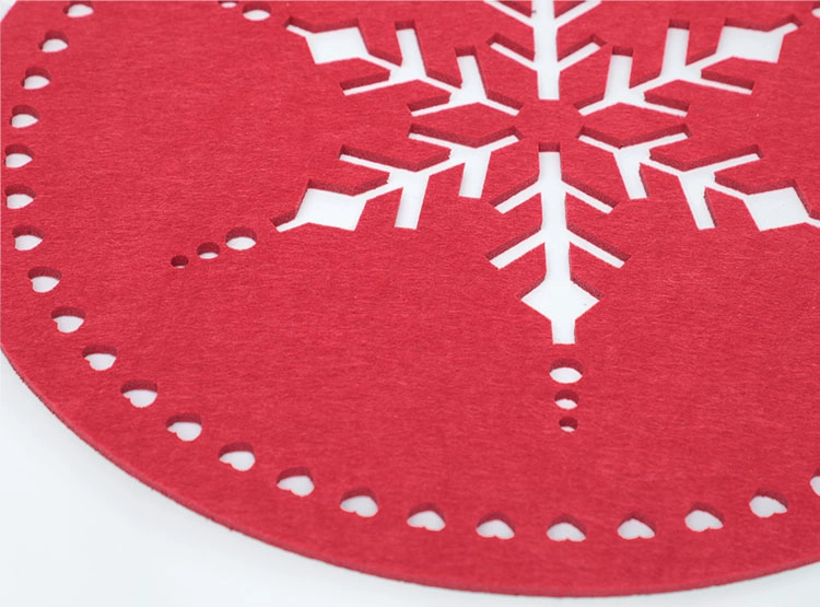 SET INDIVIDUAL RIPLEY HOME SNOWFLAKE REDONDO ROJO X4 - 2