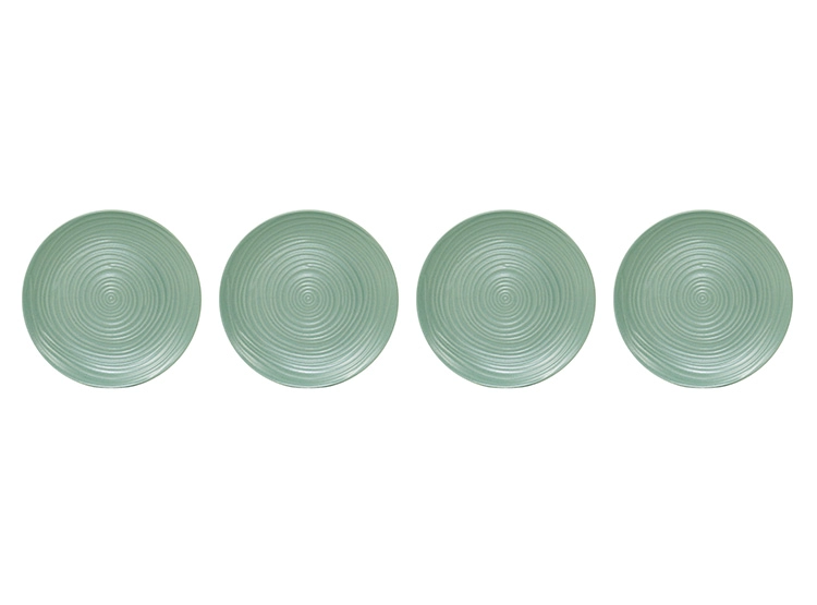 SET PLATOS RIPLEY HOME SPIRAL ENTRADA AQUA 4 PIEZAS
