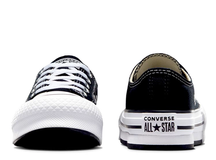 ZAPATILLAS UNISEX CONVERSE URBANAS NEGRO CHUCK TAYLOR ALL STAR EVA LIFT - 4