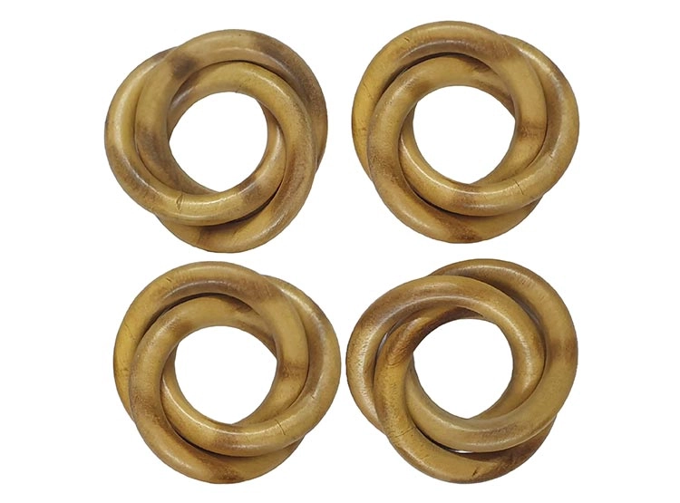 SET SERVILLETERO RIPLEY HOME AROS MADERA GARDEN X4 - 1