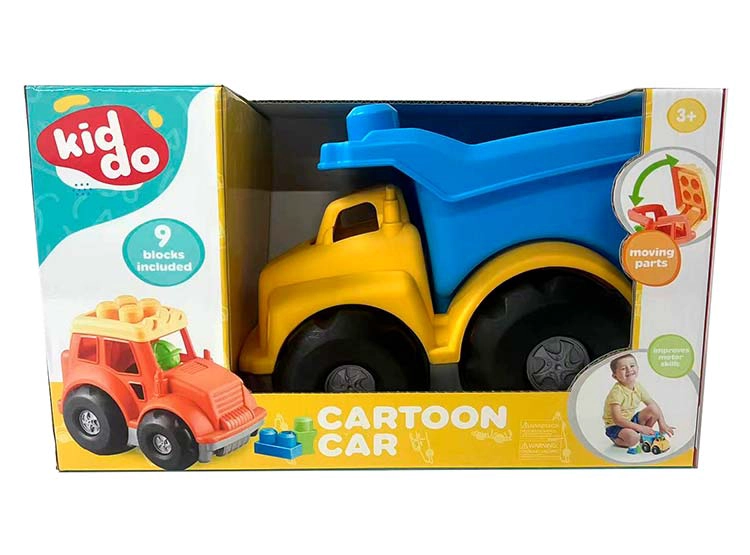 VEHÍCULO KID DO ULTRA TOYS CARTOON CAR 9 BLOCKS 22 CM - 2