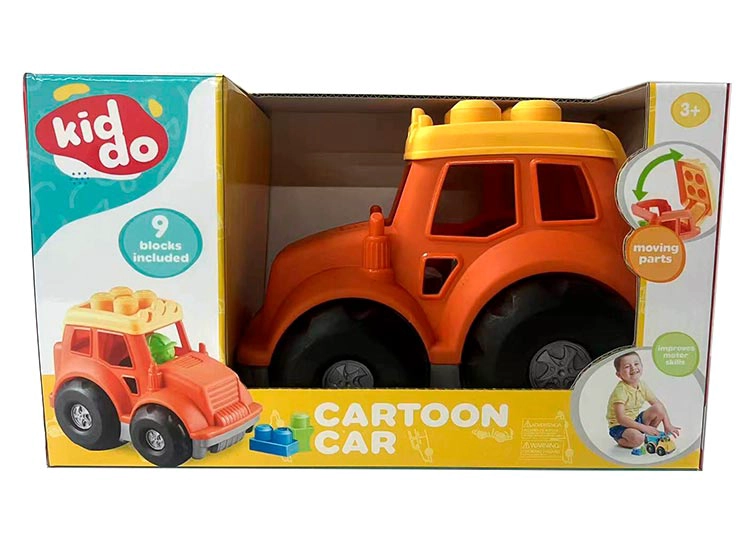 VEHÍCULO KID DO ULTRA TOYS CARTOON CAR 9 BLOCKS 22 CM - 3