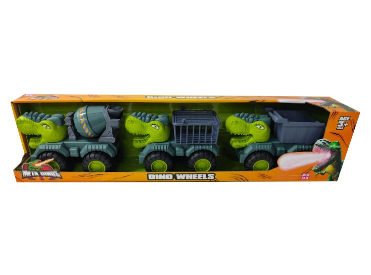 VEHÍCULO FREE WHEELS METADINO DINOSAURIO TRUCK 3 PACK - 1