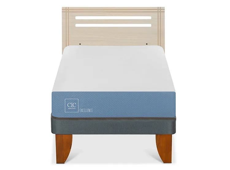 JUEGO DE DORMITORIO CIC CAMA EUROPEA EXCELLENCE 1 PLAZA + RESPALDO MUNICH ALPINO - 1