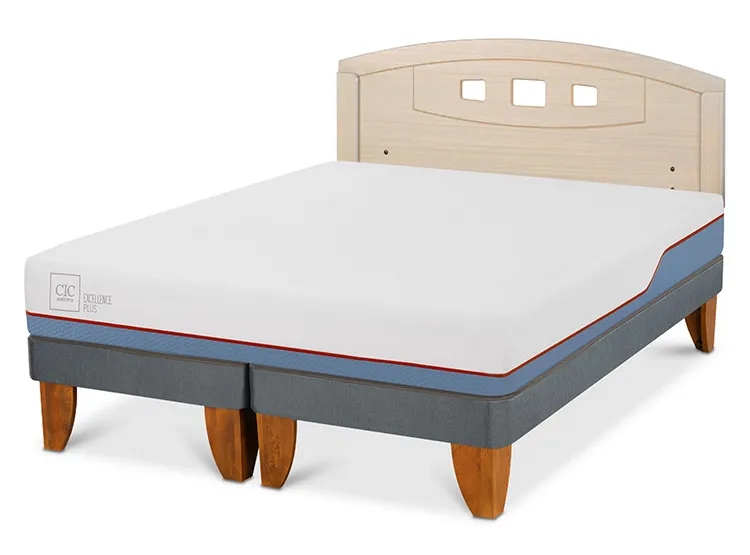 JUEGO DE DORMITORIO CIC CAMA EUROPEA EXCELLENCE PLUS BD 2 PLAZAS + RESPALDO GALES ALPINO - 2