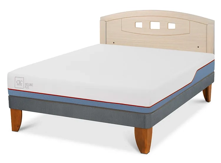 JUEGO DE DORMITORIO CIC CAMA EUROPEA EXCELLENCE PLUS BN 2 PLAZAS + RESPALDO GALES ALPINO - 2