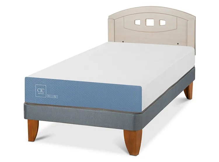 JUEGO DE DORMITORIO CIC CAMA EUROPEA EXCELLENCE 1.5 PLAZAS + RESPALDO GALES ALPINO - 2