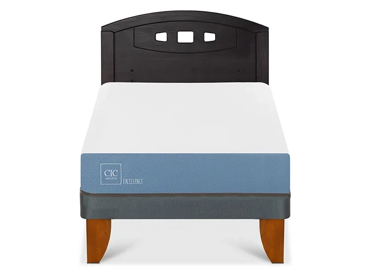 JUEGO DE DORMITORIO CIC CAMA EUROPEA EXCELLENCE 1.5 PLAZAS + RESPALDO GALES NEGRO - 1