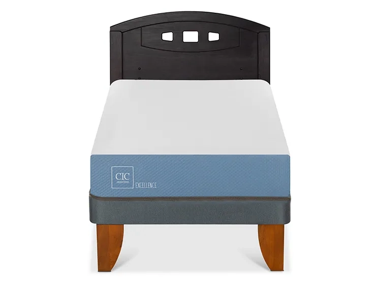 JUEGO DE DORMITORIO CIC CAMA EUROPEA EXCELLENCE 1 PLAZA + RESPALDO GALES NEGRO - 1