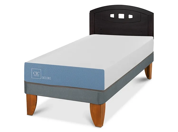 JUEGO DE DORMITORIO CIC CAMA EUROPEA EXCELLENCE 1 PLAZA + RESPALDO GALES NEGRO - 2