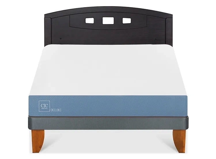 JUEGO DE DORMITORIO CIC CAMA EUROPEA EXCELLENCE BN 2 PLAZAS + RESPALDO GALES NEGRO - 1