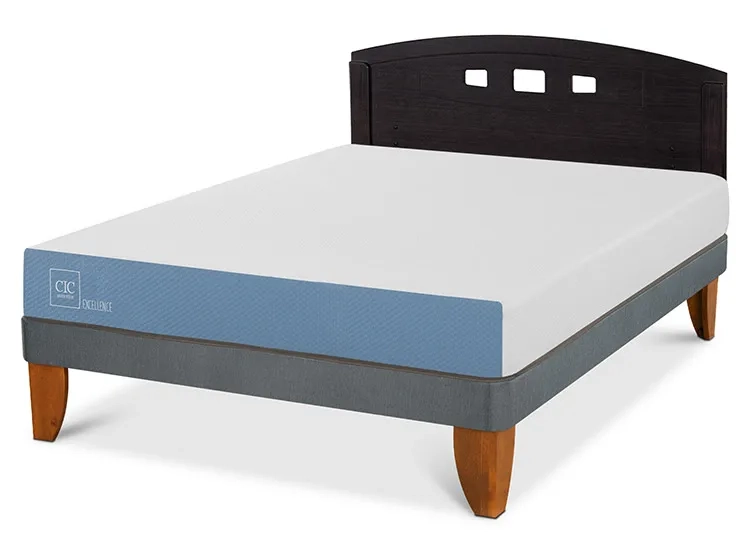 JUEGO DE DORMITORIO CIC CAMA EUROPEA EXCELLENCE BN 2 PLAZAS + RESPALDO GALES NEGRO - 2